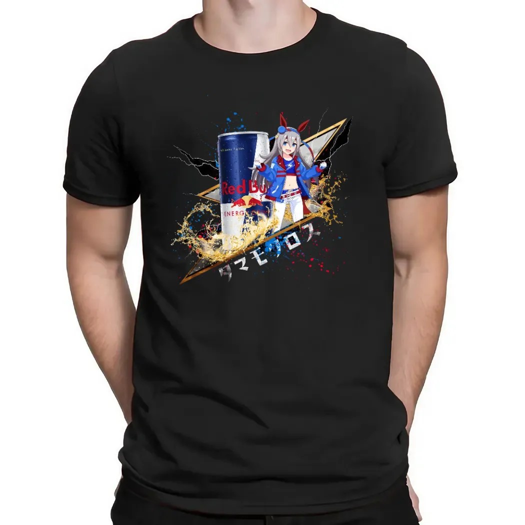 Tamamo Cross Uma Musume Red Bull Energy Drink Mashup T Shirt
