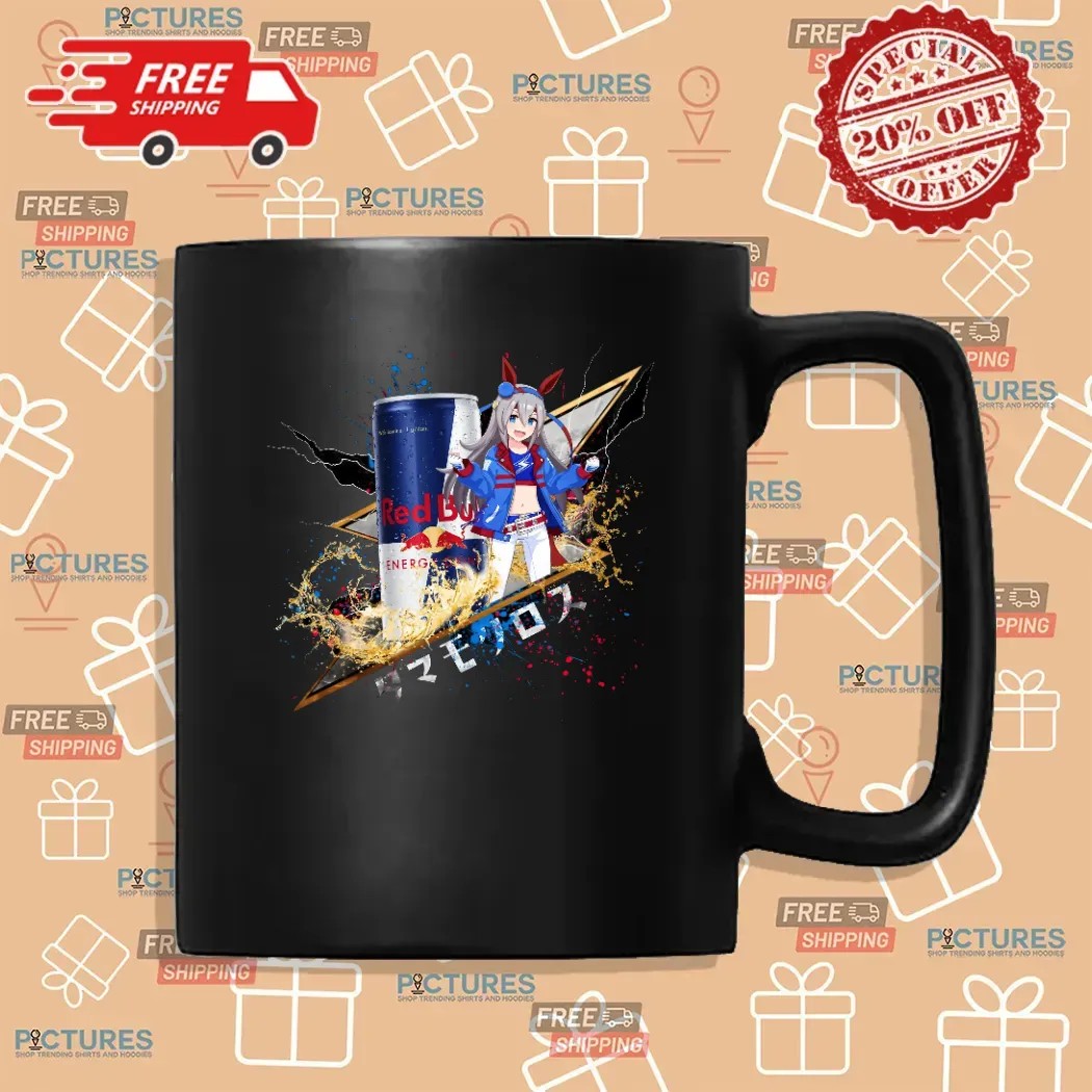 Tamamo Cross Uma Musume Red Bull Energy Drink Mashup T Shirt