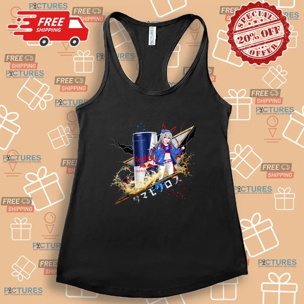 Tamamo Cross Uma Musume Red Bull Energy Drink Mashup T Shirt