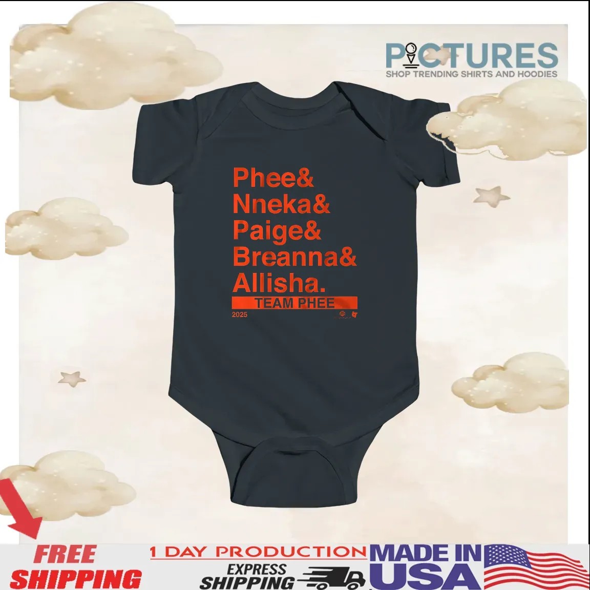 Team Phee 2025 Lineup Ampersand Phee Nneka Paige Breanna Allisha T Shirt