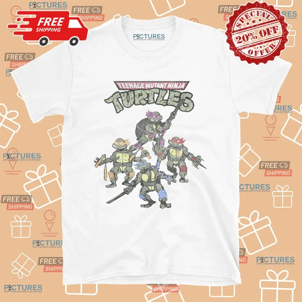 Teenage Mutant Ninja Turtles Retro Comic Style T Shirt
