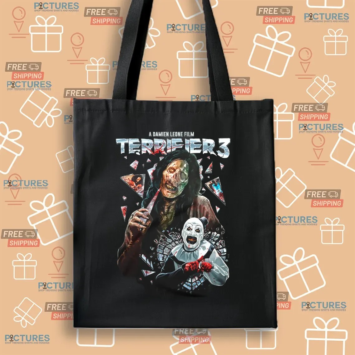 Terrifier 3 A Damien Leone Film Glass Act Horror Graphic T Shirt