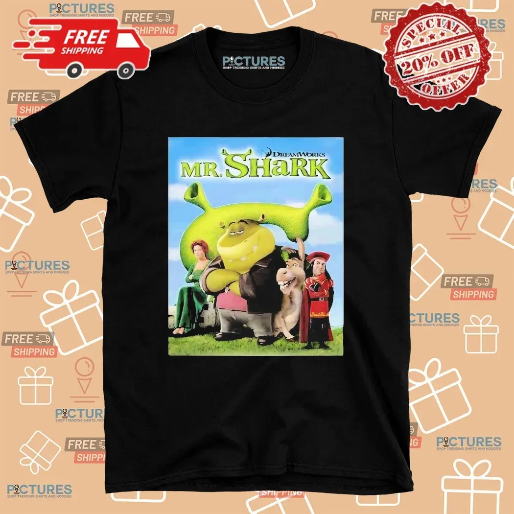 The Bad Guys 2 Mr Shark Collab With Shrek T Shirt