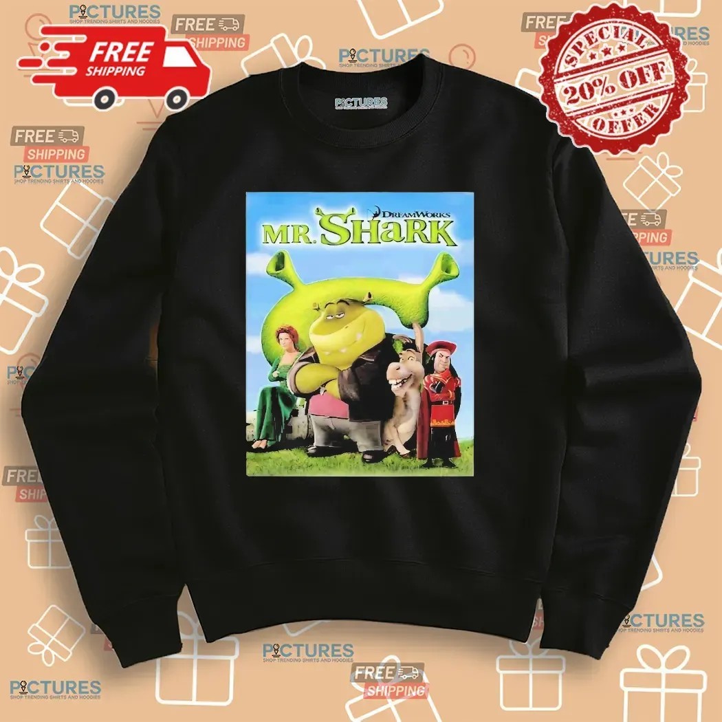 The Bad Guys 2 Mr Shark Collab With Shrek T Shirt