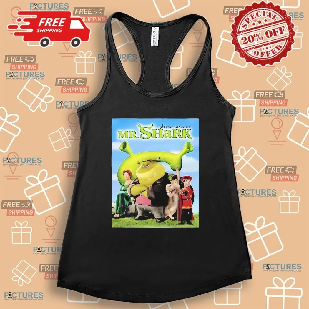 The Bad Guys 2 Mr Shark Collab With Shrek T Shirt