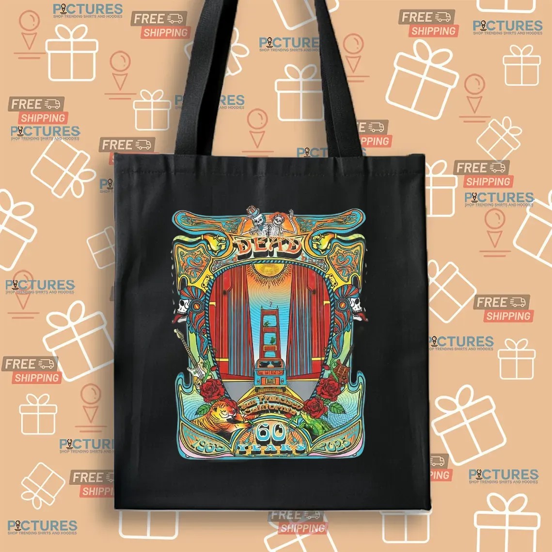 The Grateful Dead 60 Years Anniversary 1965 2025 In San Francisco California Poster T Shirt