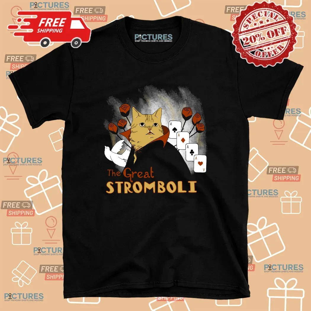 The Great Stromboli Cat Cards T Shirt