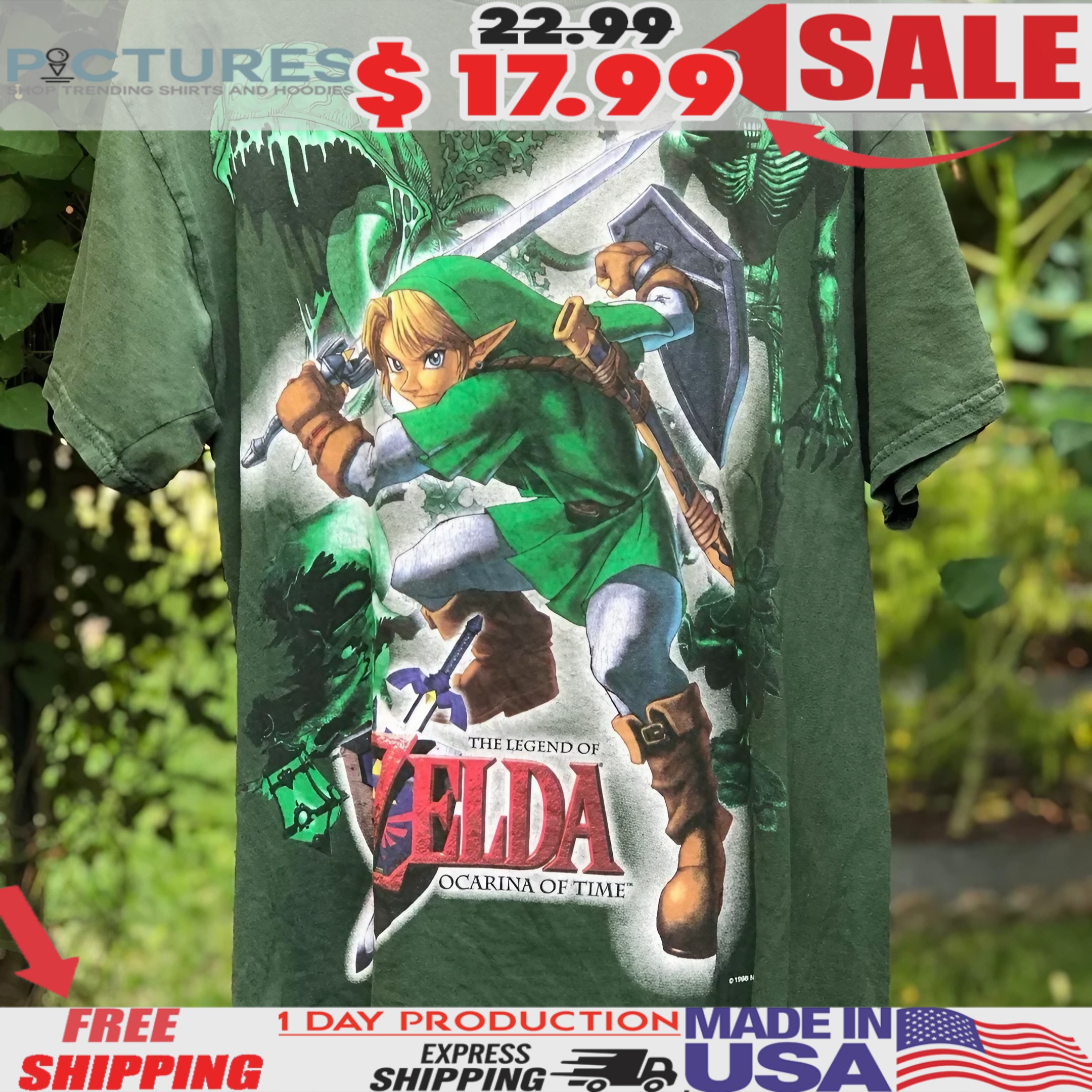 The Legend Of Zelda Ocarina Of Time Nintendo Retro T Shirt The Legend Of Zelda Ocarina Of Time Nintendo Retro T Shirt