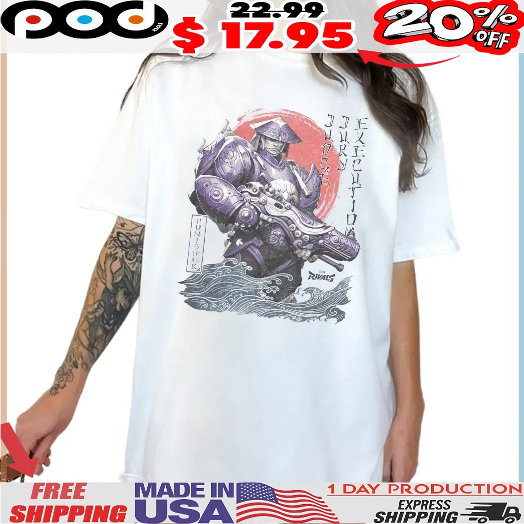 The Punisher Dangan Ronin Frank Castle Marvel Rivals Jury Execution Punisher Samurai T Shirt The Punisher Dangan Ronin Frank Castle Marvel Rivals Jury Execution Punisher Samurai T Shirt