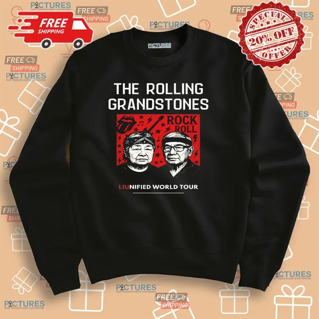 The Rolling Grandstones Liunified World Tour Rock & Roll Graphic T Shirt
