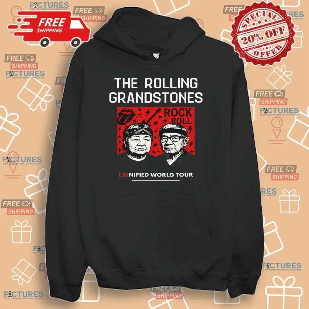 The Rolling Grandstones Liunified World Tour Rock & Roll Graphic T Shirt
