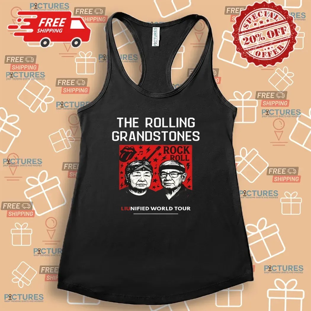 The Rolling Grandstones Liunified World Tour Rock & Roll Graphic T Shirt