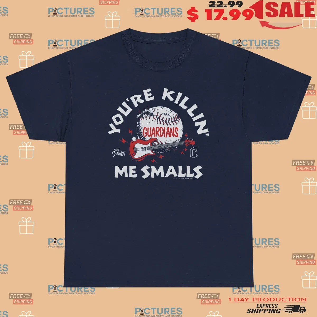The Sandlot and Cleveland Guardians Baseball You're Killin' Me Smalls Guitar T Shirt