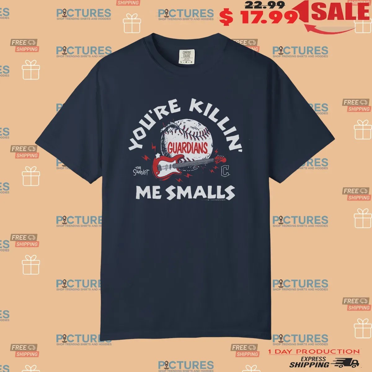 The Sandlot and Cleveland Guardians Baseball You're Killin' Me Smalls Guitar T Shirt