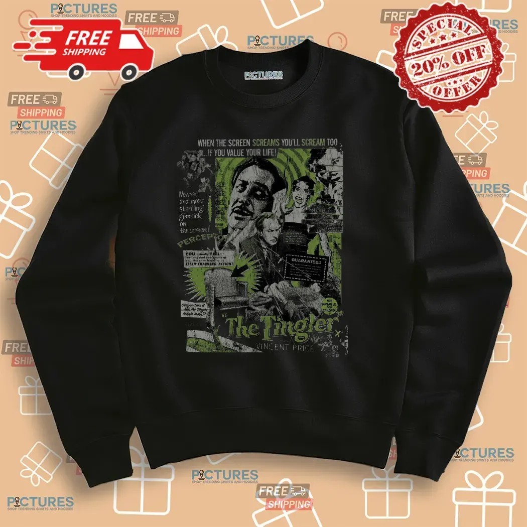 The Tingler When The Screen Screams You’ll Scream Too If You Value Your Life Newest And Most Starling Gimmick One The Screen Vincent Price T Shirt