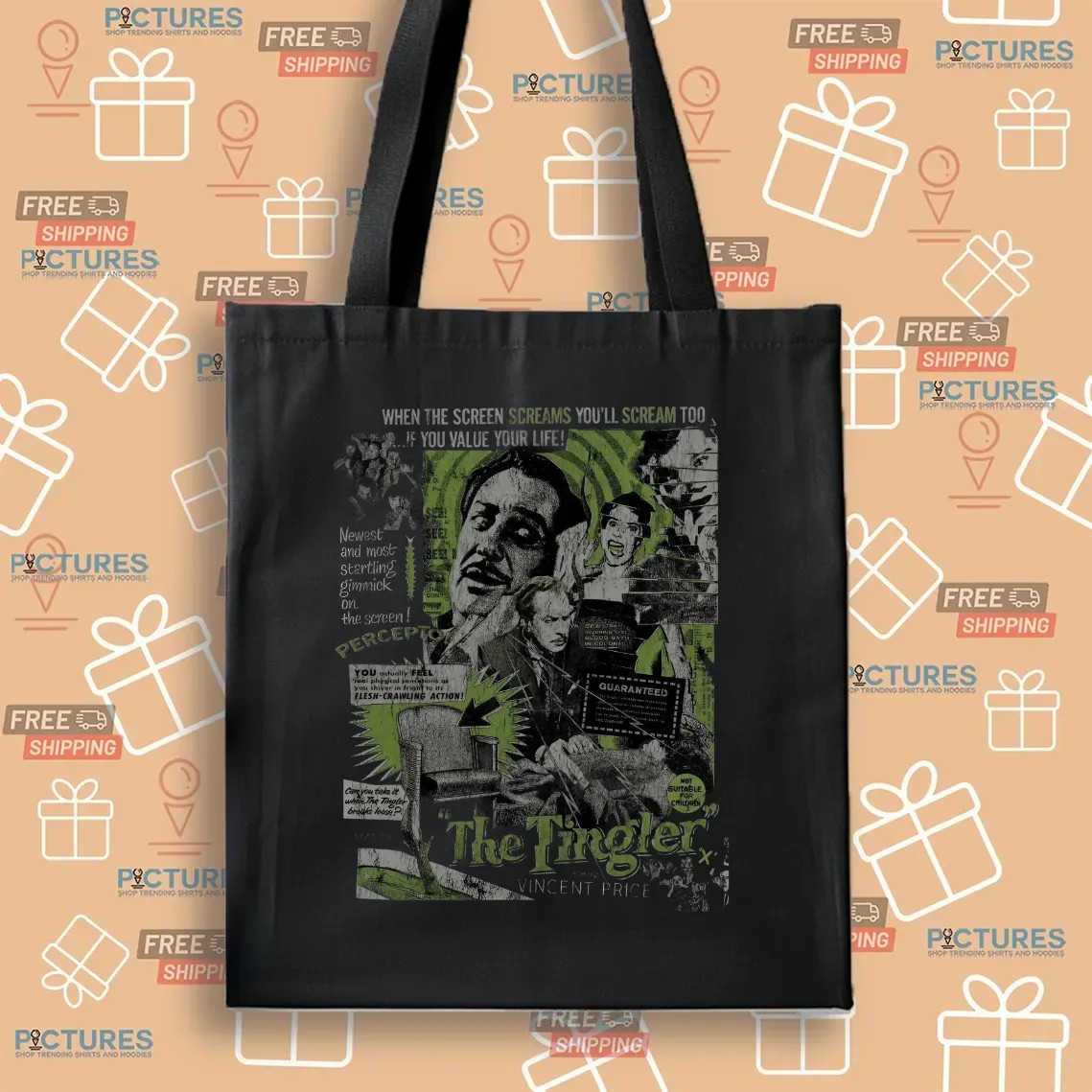The Tingler When The Screen Screams You’ll Scream Too If You Value Your Life Newest And Most Starling Gimmick One The Screen Vincent Price T Shirt