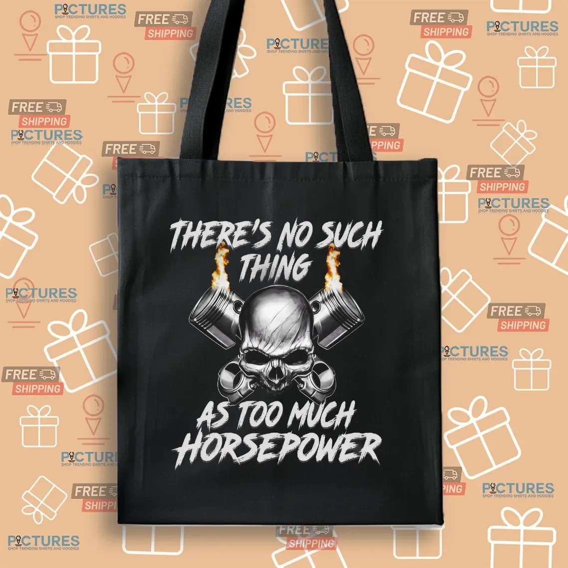There's No Such Thing As Too Much Horsepower Skull T Shirt