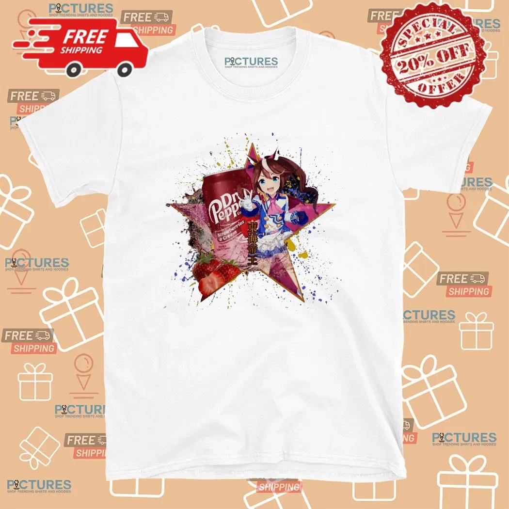 Tokai Teio Umamusume Dr Pepper Strawberries Cream Drink Anime Mashup T Shirt