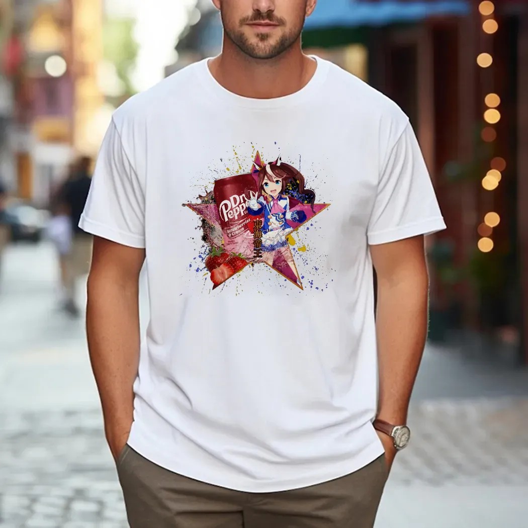 Tokai Teio Umamusume Dr Pepper Strawberries Cream Drink Anime Mashup T Shirt