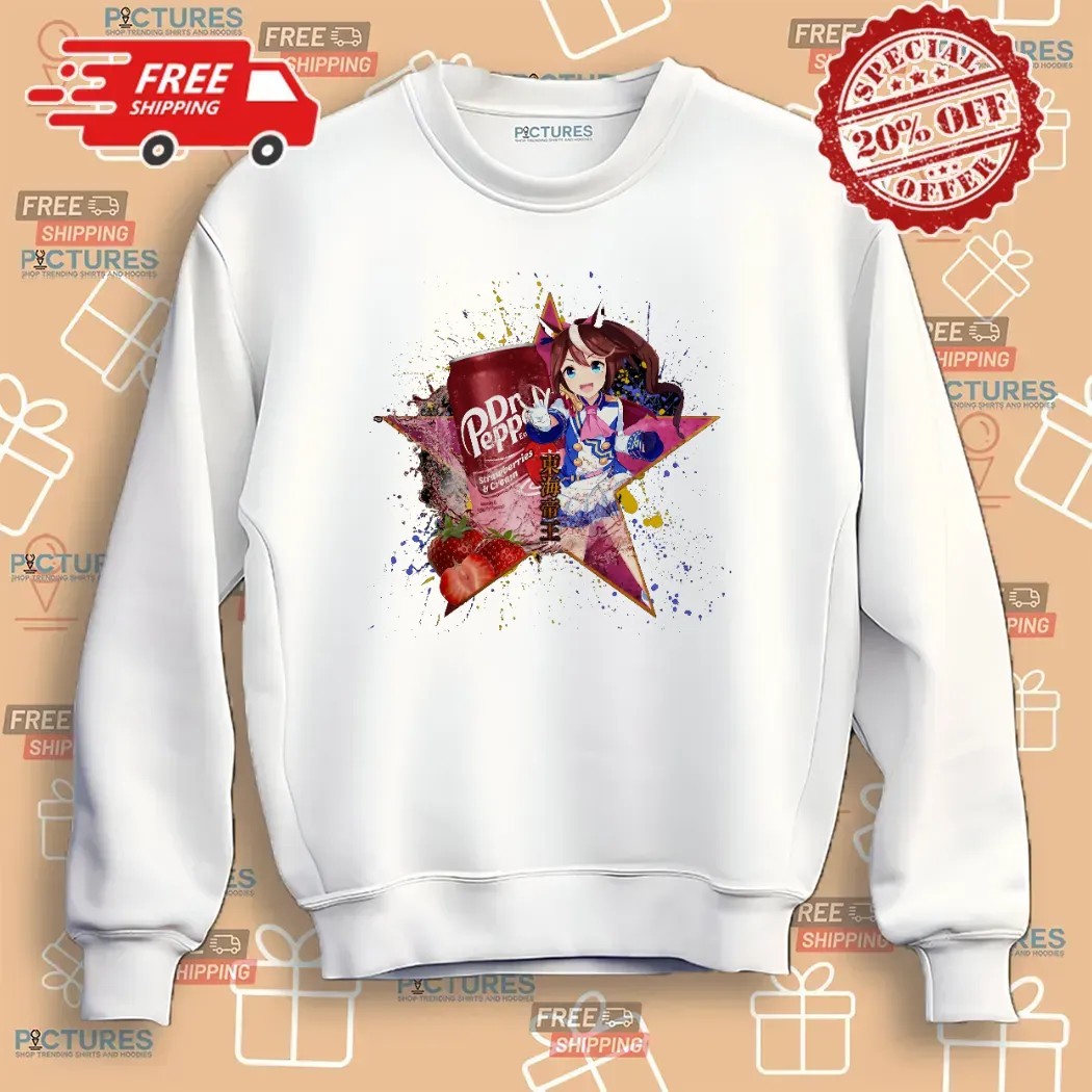 Tokai Teio Umamusume Dr Pepper Strawberries Cream Drink Anime Mashup T Shirt