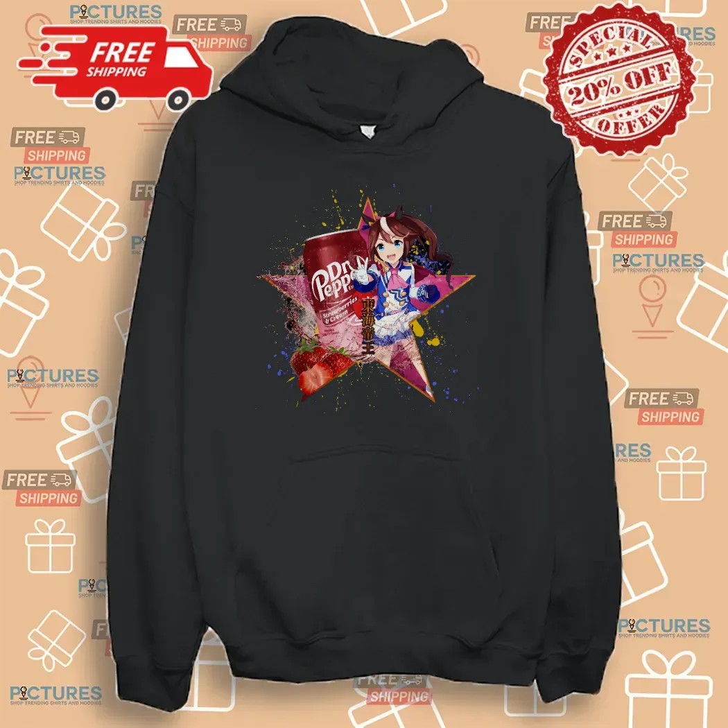 Tokai Teio Umamusume Pretty Derby Dr Pepper Strawberries Cream Anime T Shirt Tokai Teio Umamusume Pretty Derby Dr Pepper Strawberries Cream Anime T Shirt