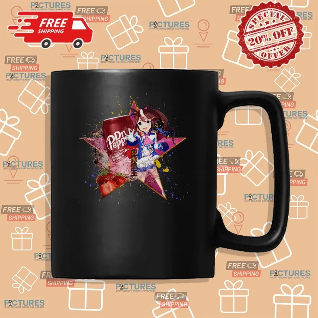 Tokai Teio Umamusume Pretty Derby Dr Pepper Strawberries Cream Anime T Shirt Tokai Teio Umamusume Pretty Derby Dr Pepper Strawberries Cream Anime T Shirt
