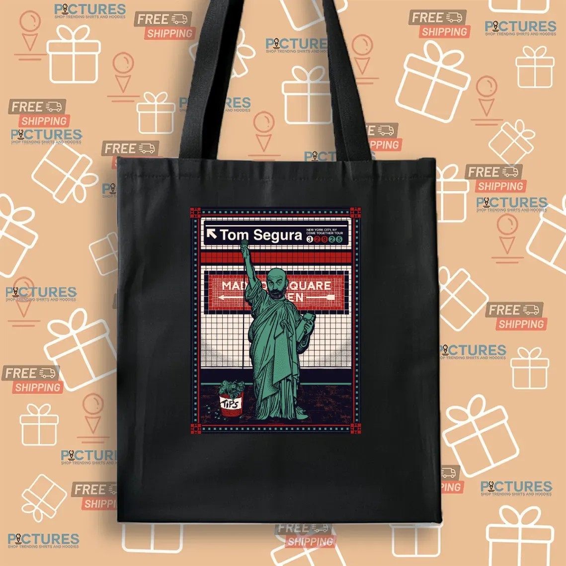 Tom Segura Statue of Liberty NYC Come Together Tour Subway Poster Style 2025 T Shirt Tom Segura Statue of Liberty NYC Come Together Tour Subway Poster Style 2025 T Shirt