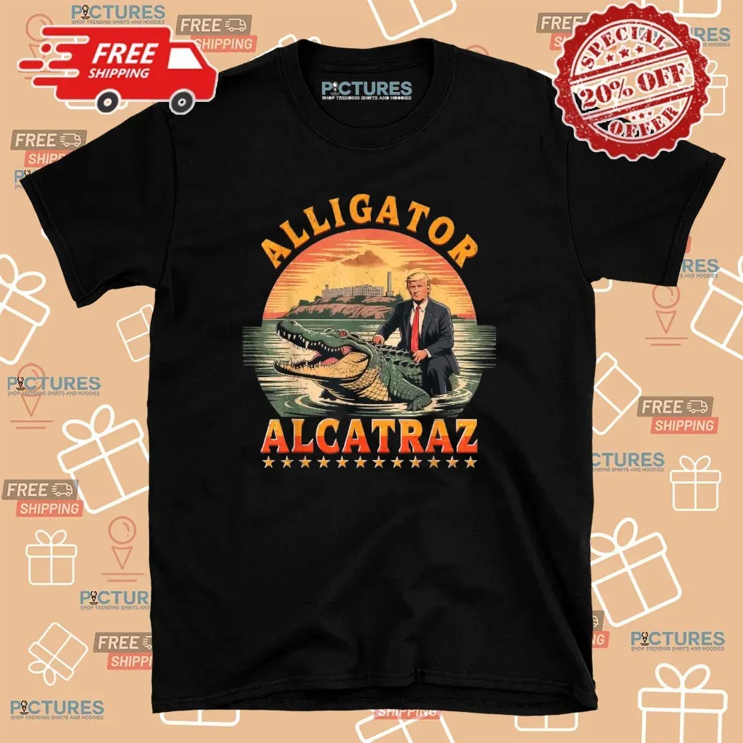 Trump Alligator Alcatraz USA Florida Everglades T Shirt