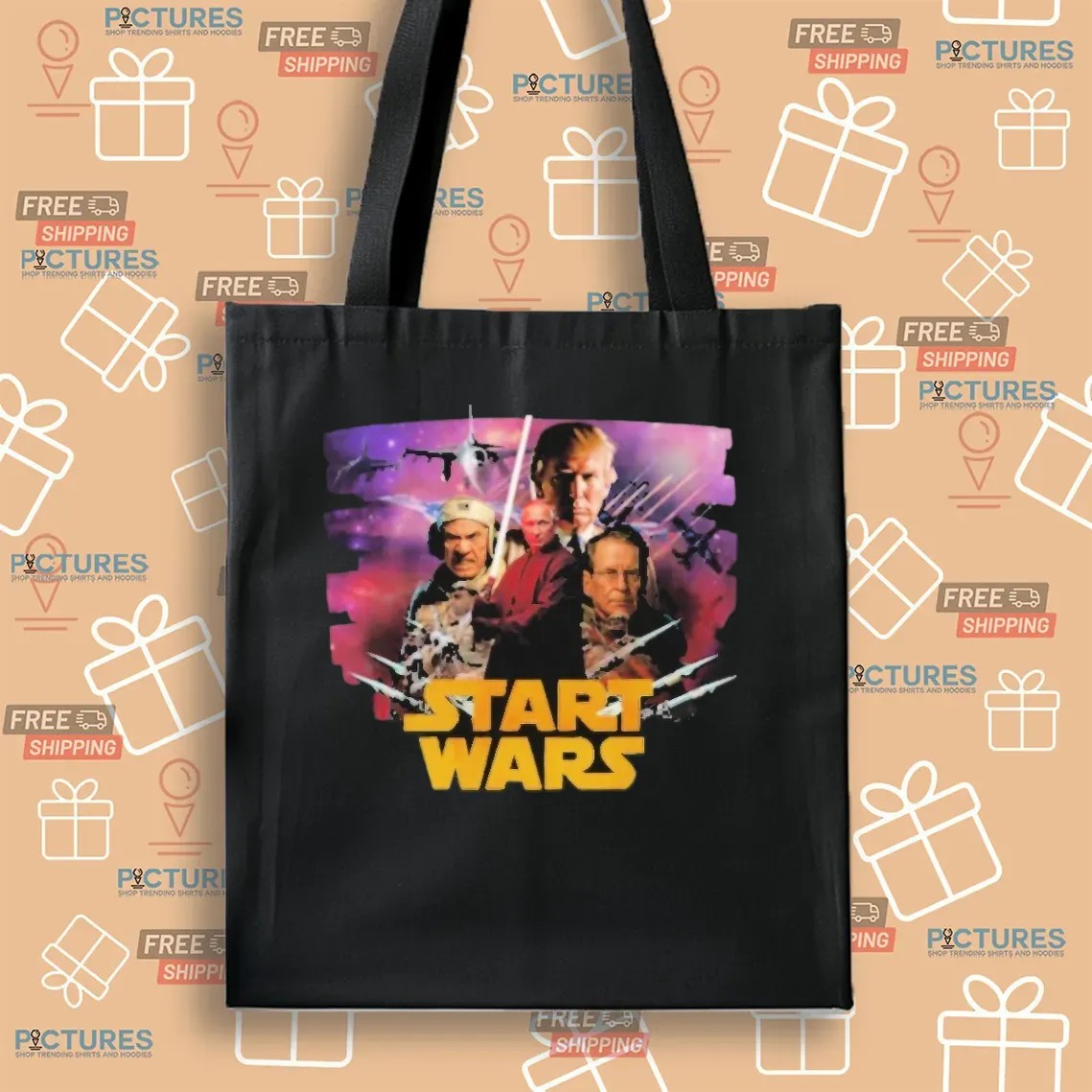 Trump And Putin Start Wars Political Satire Star Wars Parody T Shirt