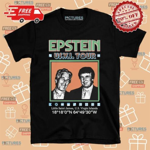 Trump Epstein Band US V I Tour Little Saint James US Virgin Islands Double Sided T Shirt