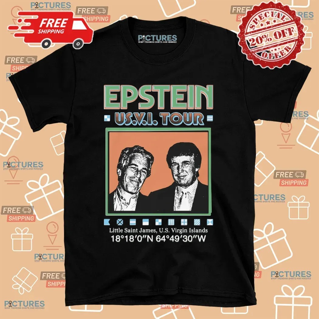 Trump Epstein Band US V I Tour Little Saint James US Virgin Islands Double Sided T Shirt