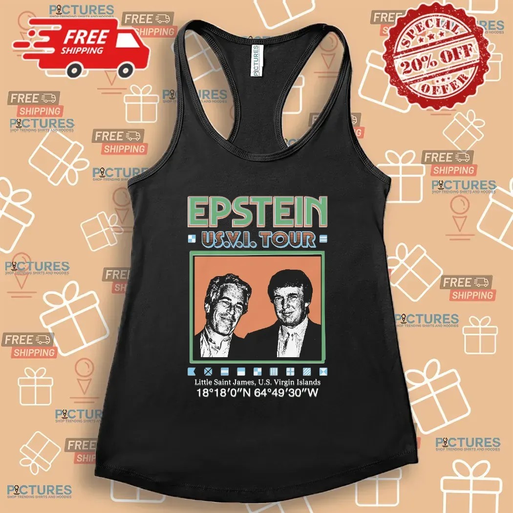 Trump Epstein Band US V I Tour Little Saint James US Virgin Islands Double Sided T Shirt