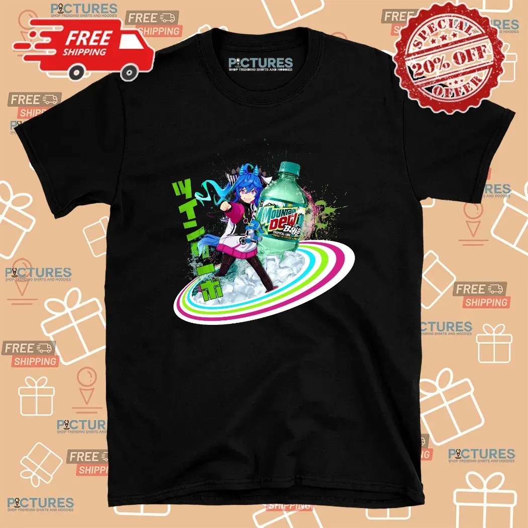Twin Turbo Uma Musume Mountain Dew Baja Blast Mashup T Shirt