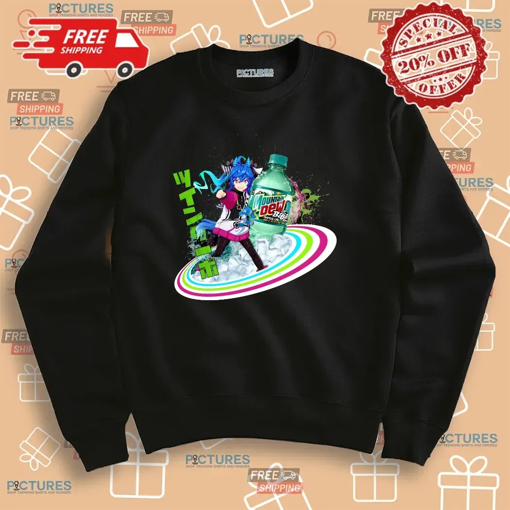 Twin Turbo Uma Musume Mountain Dew Baja Blast Mashup T Shirt
