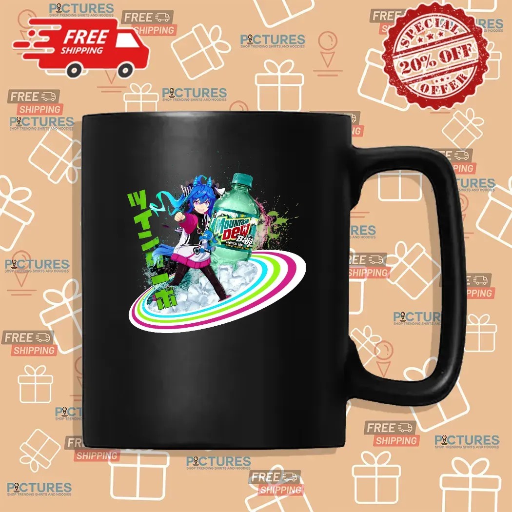 Twin Turbo Uma Musume Mountain Dew Baja Blast Mashup T Shirt