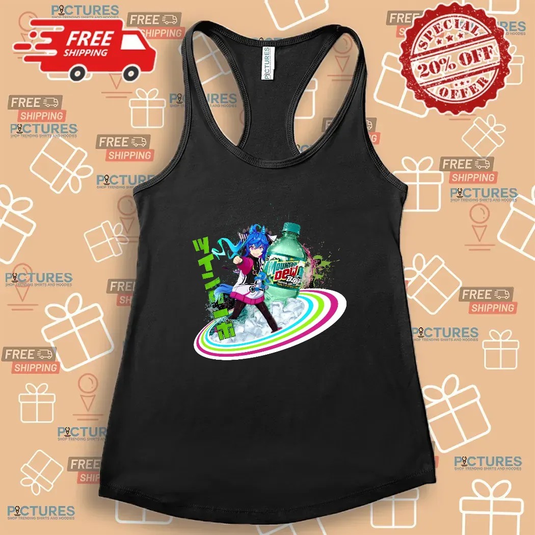 Twin Turbo Uma Musume Mountain Dew Baja Blast Mashup T Shirt