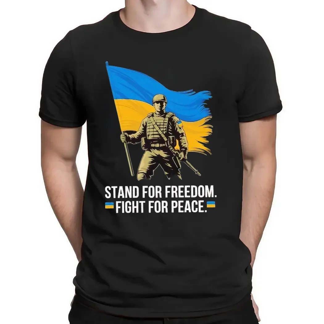 Ukraine Stand For Freedom Fight For Peace Flag T Shirt