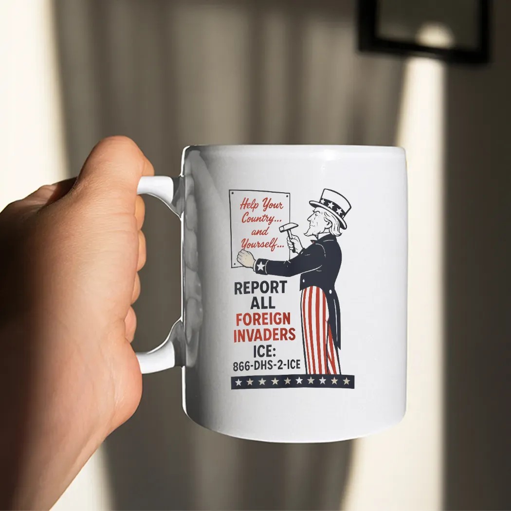 Uncle Sam Report Help Your County And Yourself All Foreign Invaders ICE T Shirt