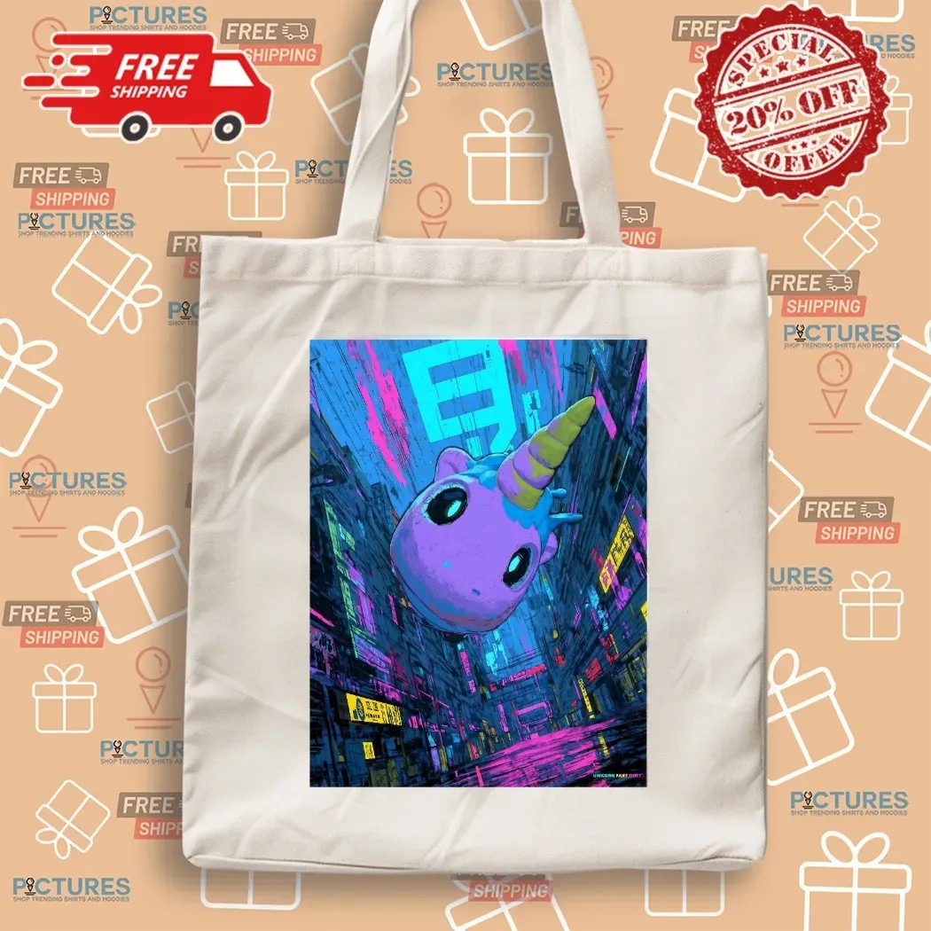 Unicorn Fart Dust Neon Dystopia Street Graphic Shirt