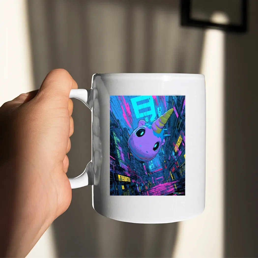 Unicorn Fart Dust Neon Dystopia Street Graphic Shirt