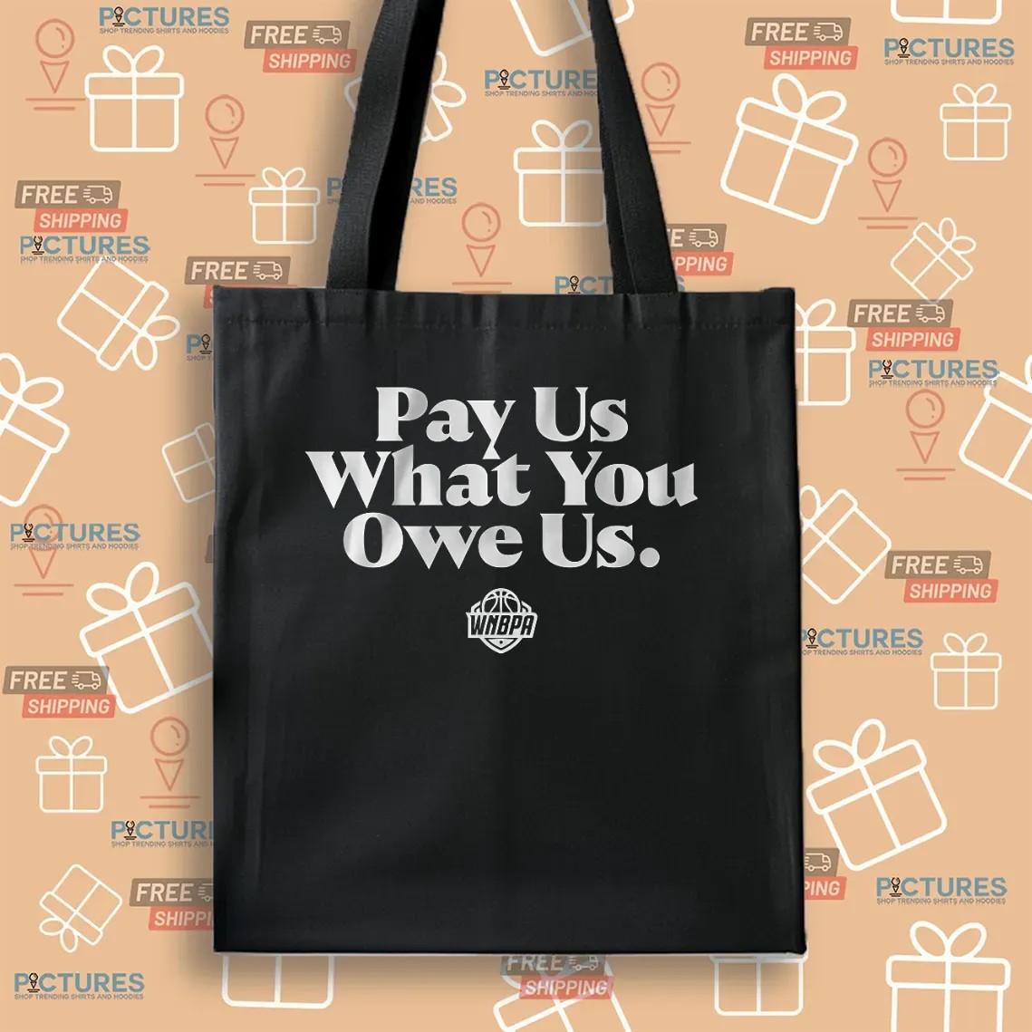 WNBPA Players Wear Pay Us What You Owe Us Text Series T Shirt