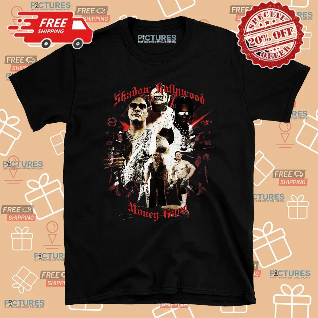 WWE The Rock John Cena Shadow Hollywood Money Gang T Shirt