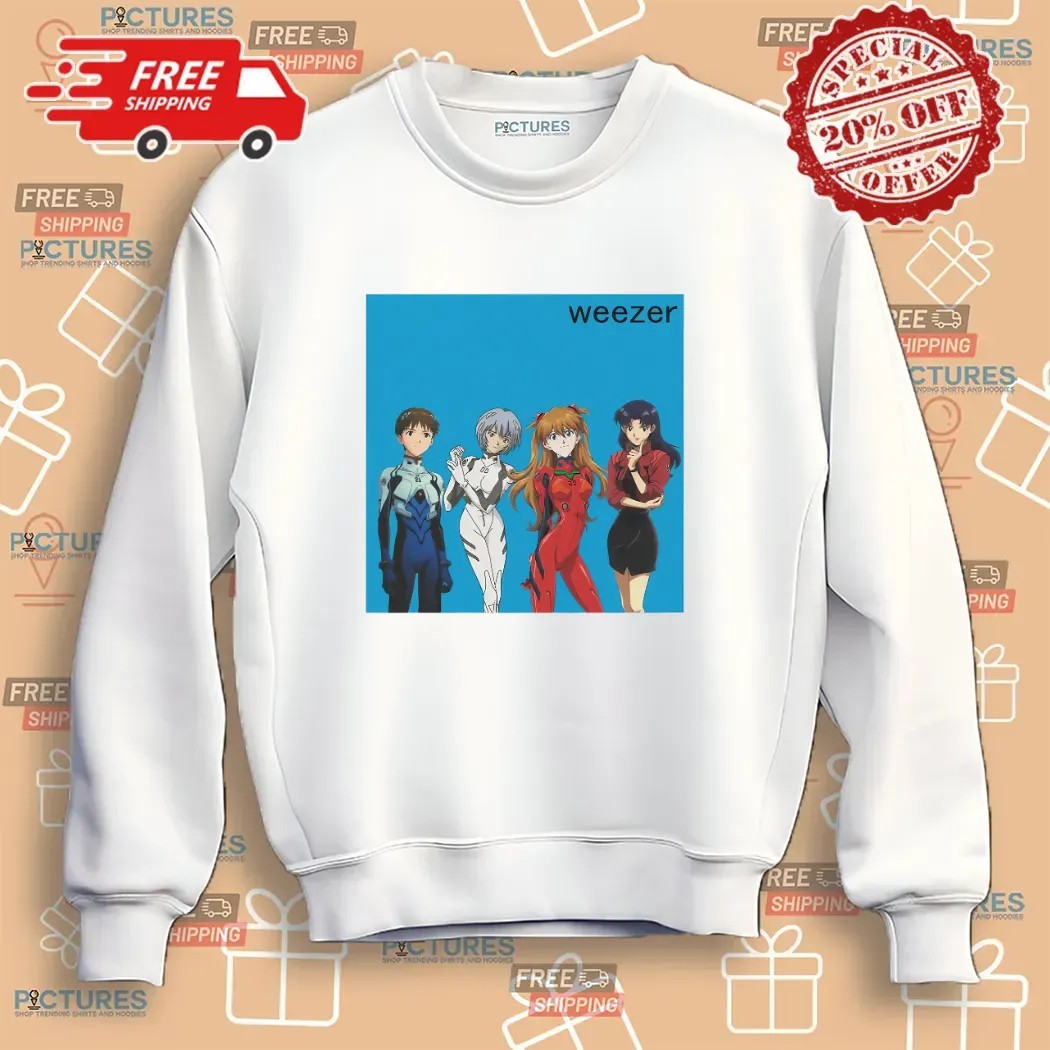 Weezer Eva Neon Genesis Evangelion Anime and Rock Culture T Shirt