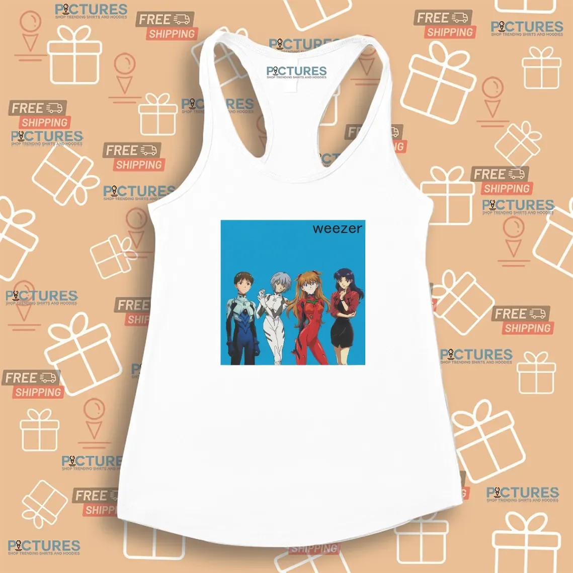 Weezer Eva Neon Genesis Evangelion Anime and Rock Culture T Shirt