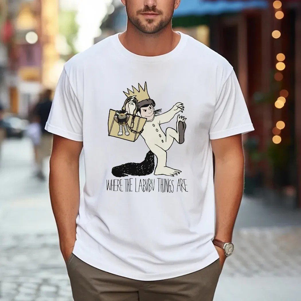 Where the Labubu Things Are Wild Things Book Parody T Shirt