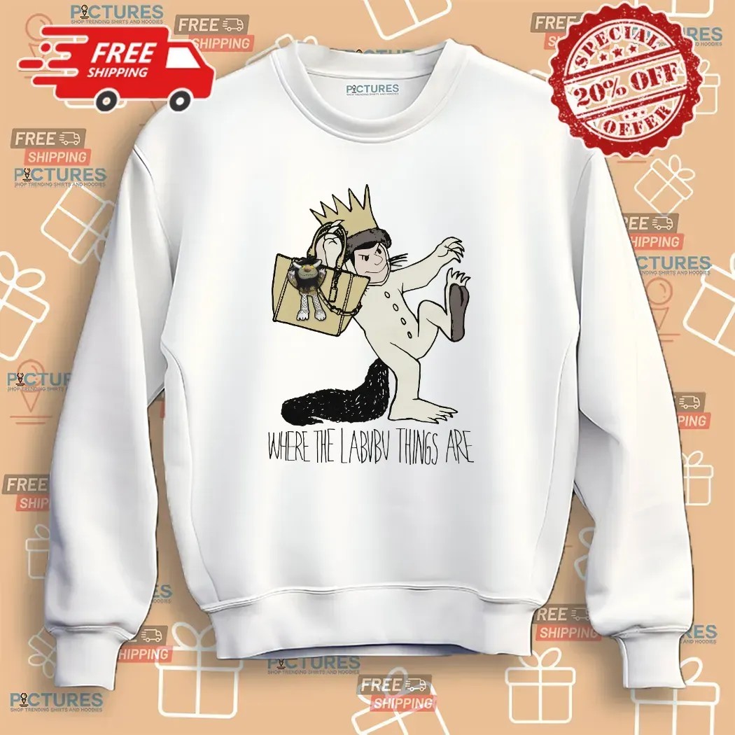 Where the Labubu Things Are Wild Things Book Parody T Shirt
