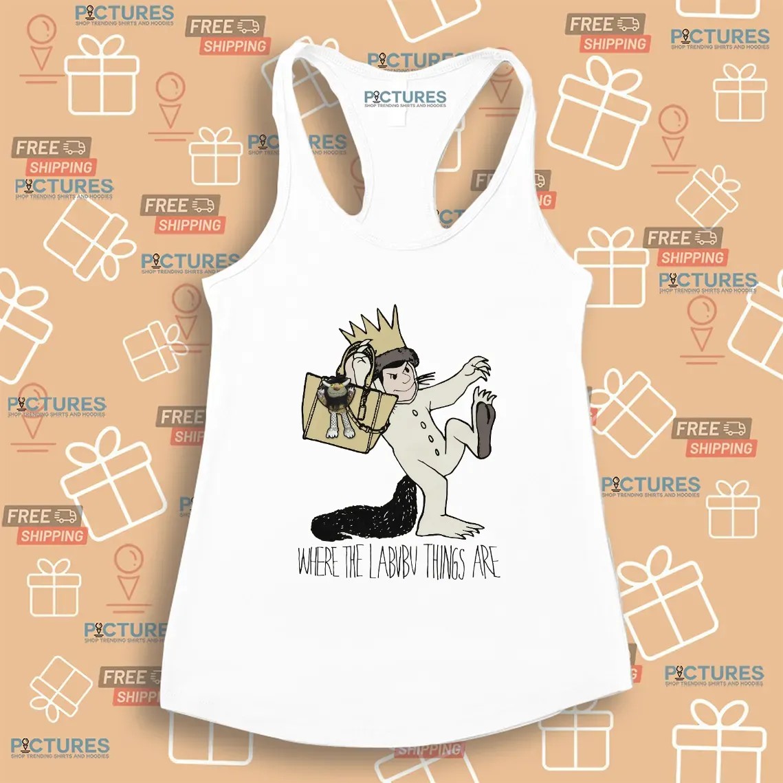 Where the Labubu Things Are Wild Things Book Parody T Shirt