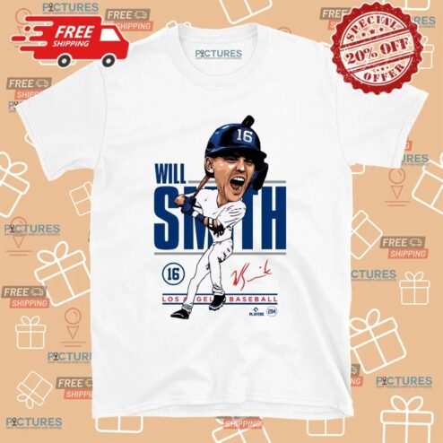 Will Smith Dodgers Caricature Signature T Shirt