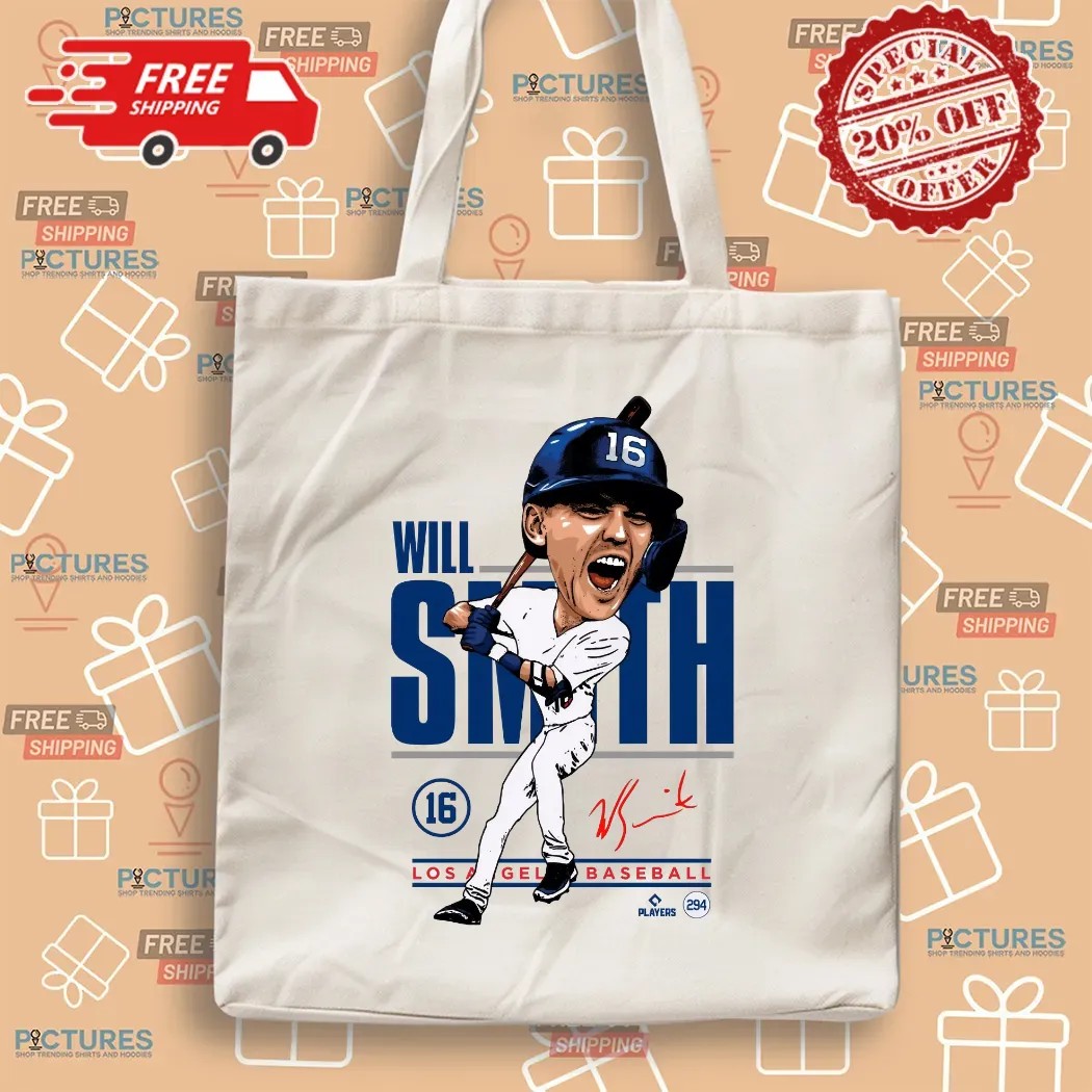 Will Smith Dodgers Caricature Signature T Shirt Will Smith Dodgers Caricature Signature T Shirt