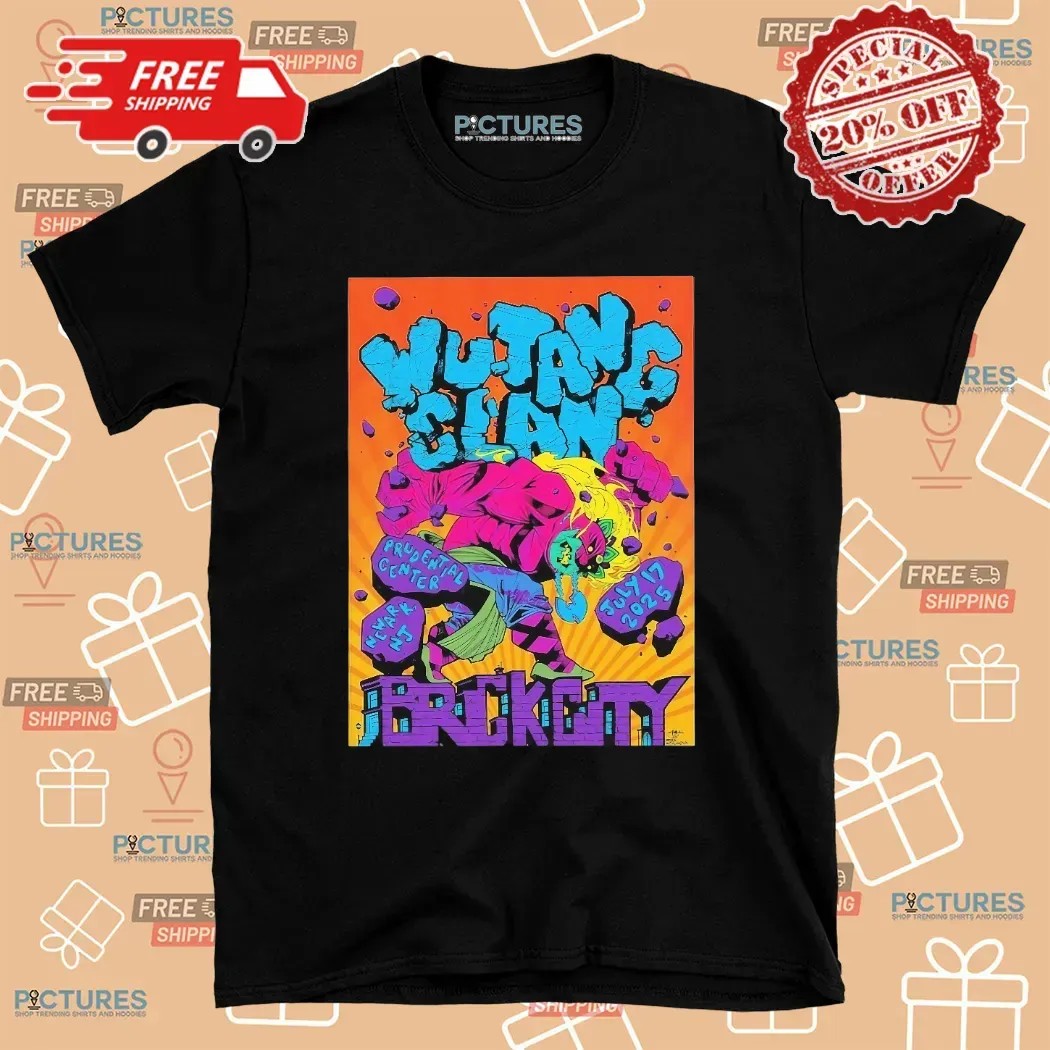 Wu Tang Clan Newark New Jersey 2025 At Prudential Center On July 17 2025 Brick City Marvel Comic Hulk Annual 1 T Shirt